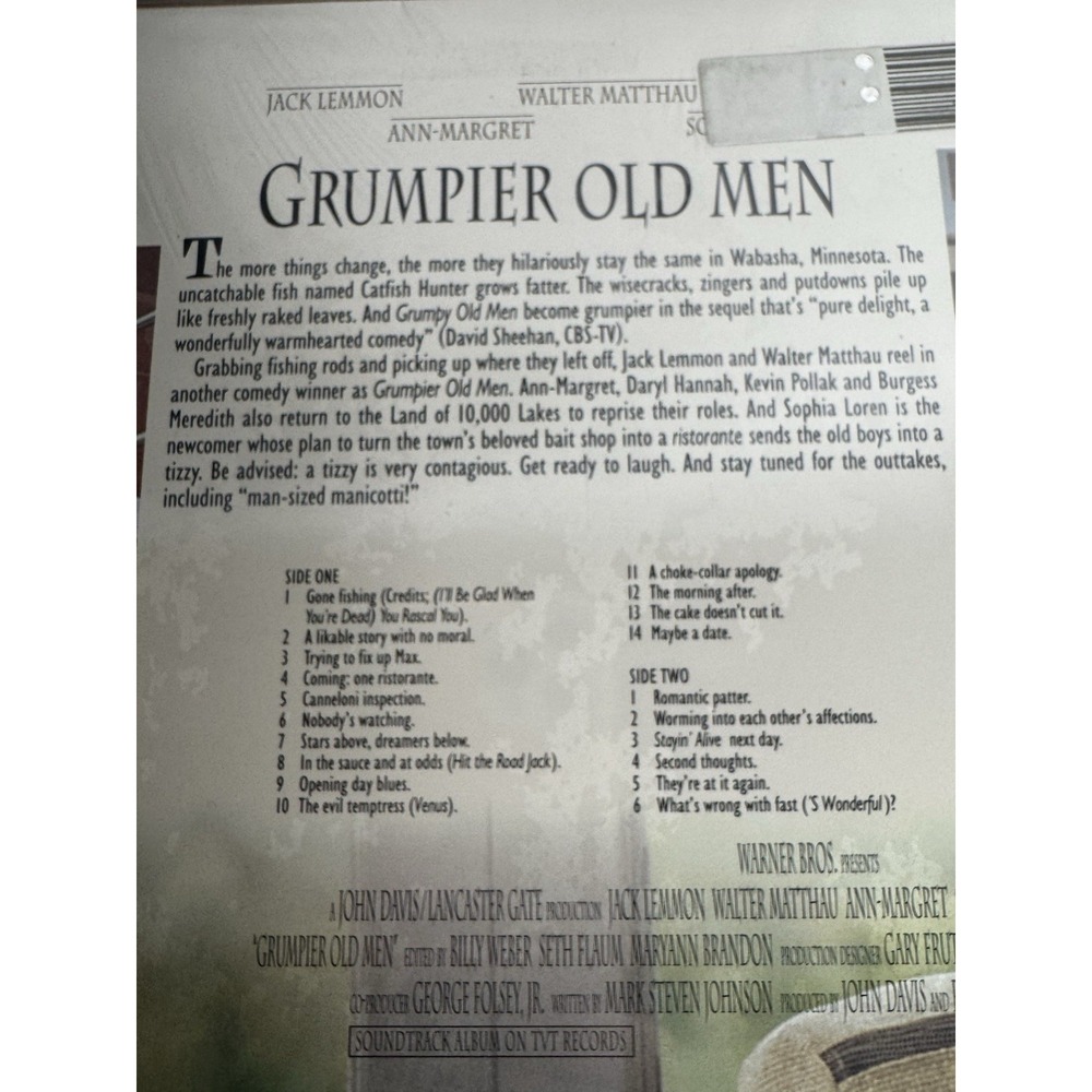 Grumpier Old Men Laserdisc LD Jack Lemmon Walter Matthau Comedy - Picture 4 of 6
